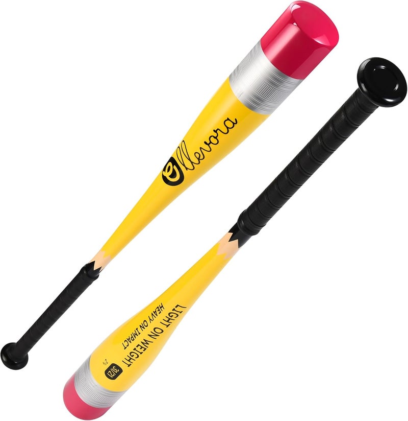 ELLEVORA Pencil Bat - Novelty Backyard Baseball Games Gift - Youth Metal Baseball Bat - 2 5/8" Aluminum Barrel with Balanced Weight and Durable Finish - Image 2